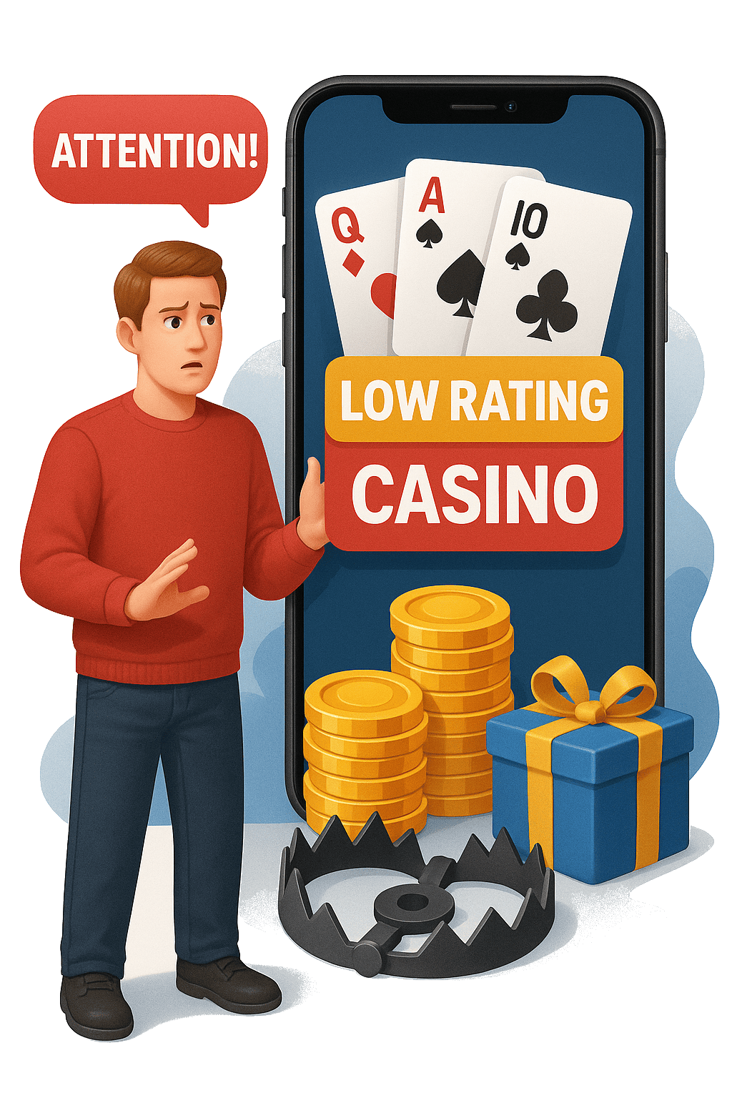 Hmm... It looks like the casino brand you're about to visit has a <span>low rating</span> from players 
